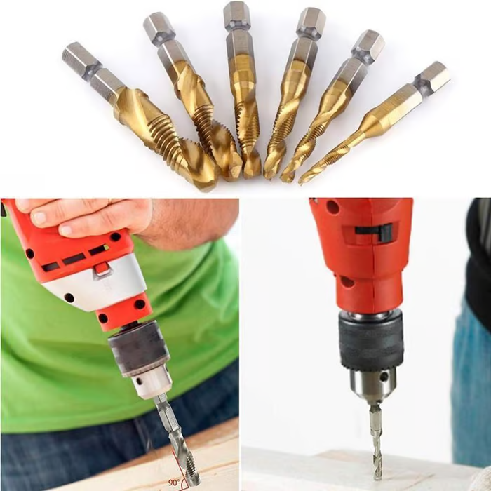 🔥Thread Tap Drill Bits Set(6PCS Excluding machines)