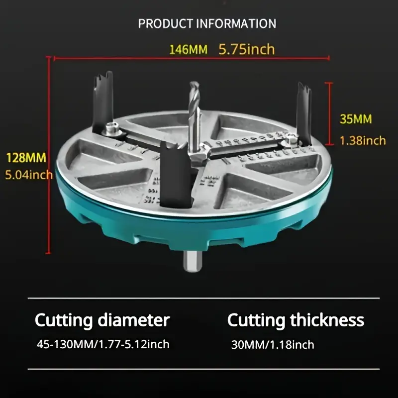 Adjustable punch saw tool for drilling(Sold for parts only, no power tools)