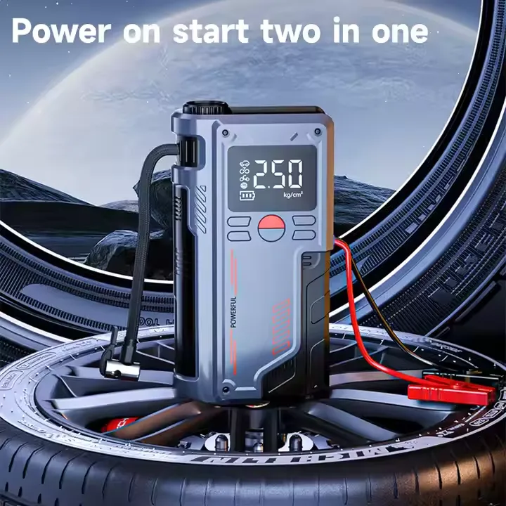 10000MA Peak 5-in-1 Multi-Function Jump Starter - Jump Starters with Air Compressor