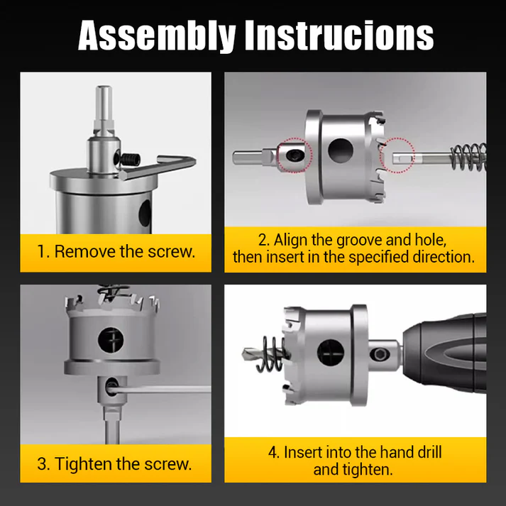 Metal Stainless Steel Carbide Hole Saw Set(6pcs)