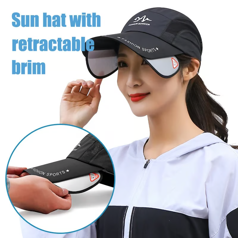 🎩Retractable brim outdoor/fishing/riding/climbing sunblock hat