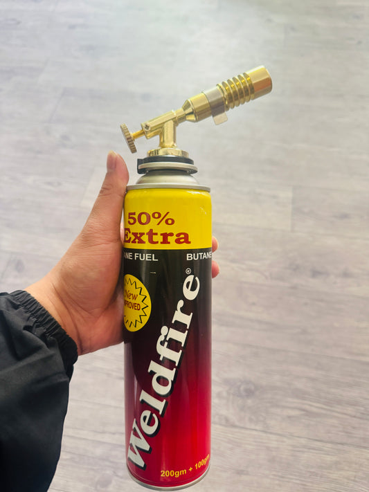 Portable Copper Gas Torch Gun+ butane gas tank 