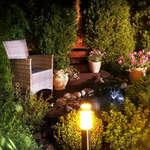 Fountain pump with LED color lighting