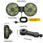 USB Car Cooling Fans for Backseat