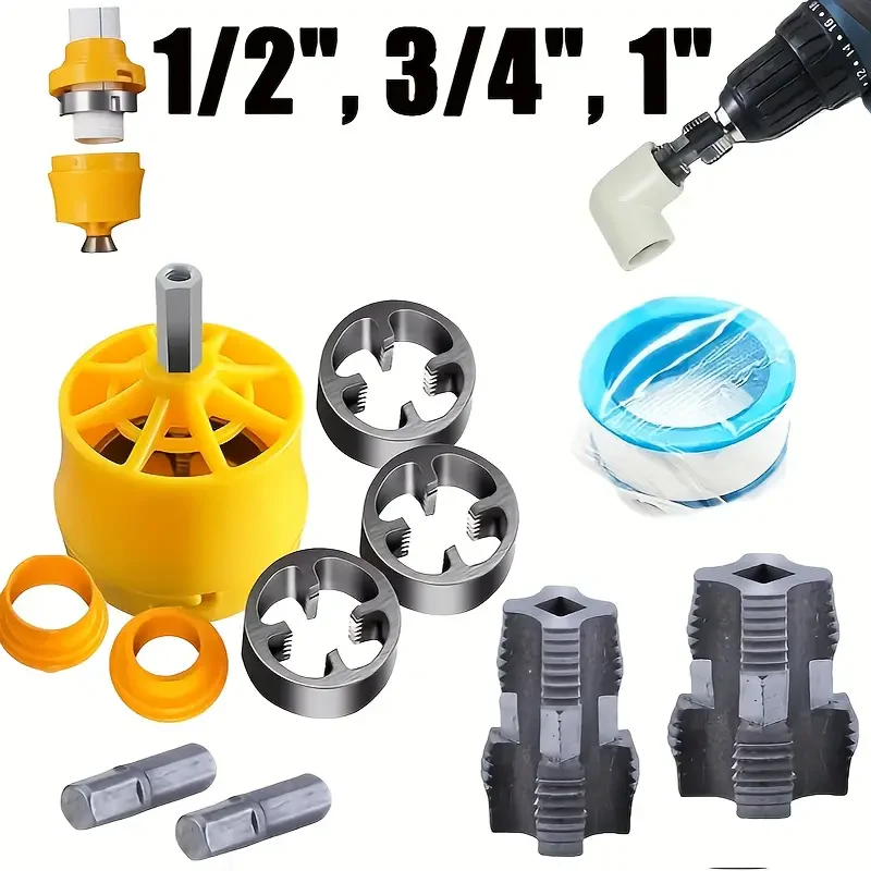 🔧 10-Piece Pipe Threading Tool Set 🧰