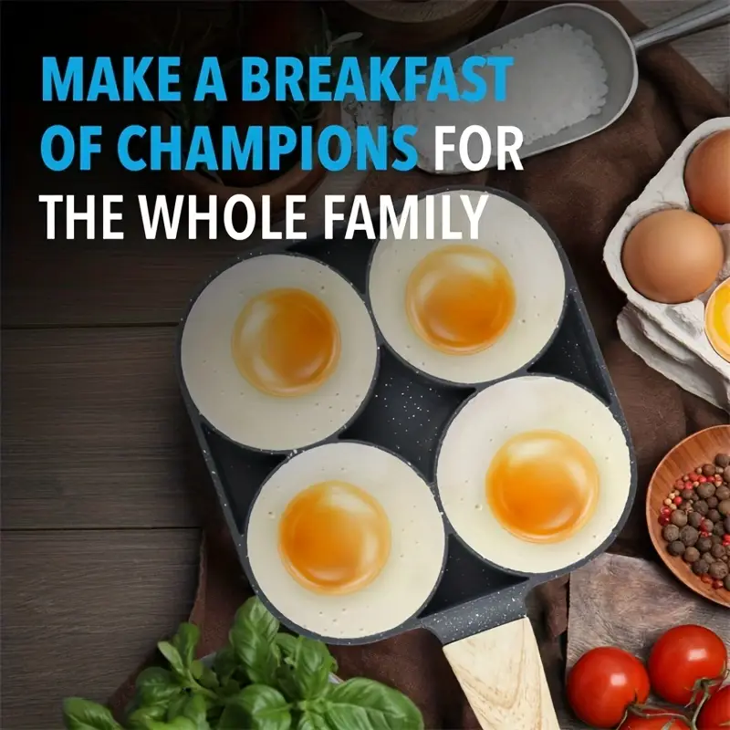 🍳 4-Hole Non-Stick Frying Pan
