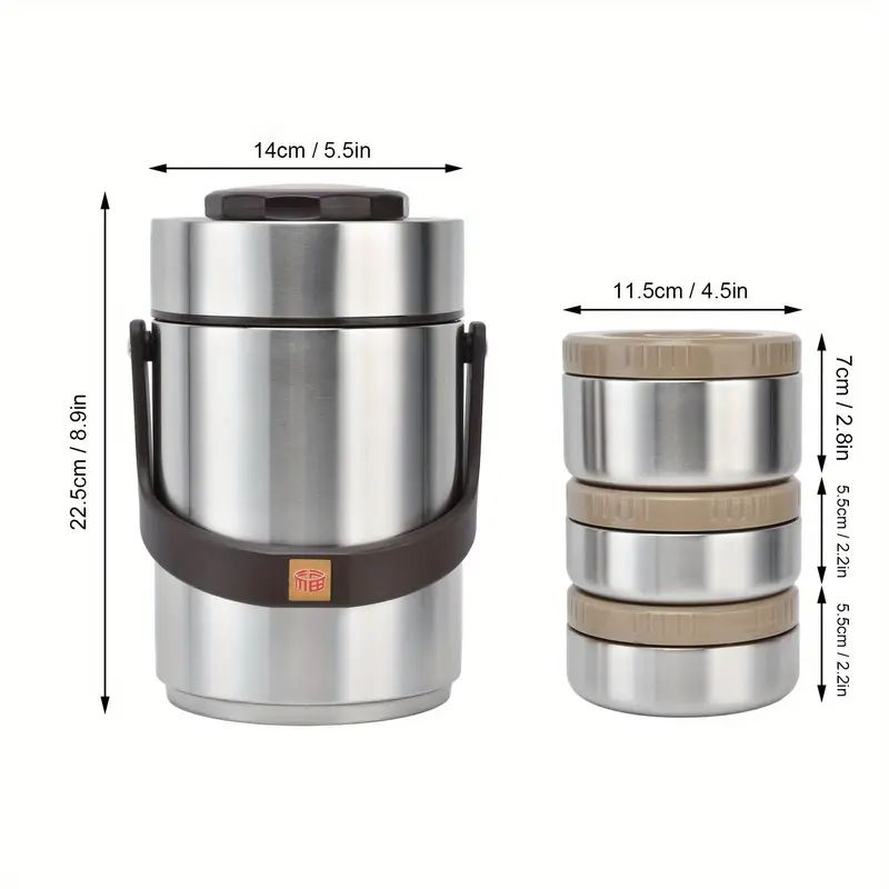 🍱 Layered Insulated Lunch Box – Keep Meals Fresh Anywhere! 🌡️