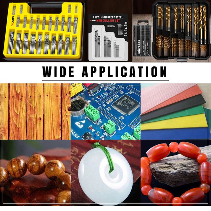 Titanium-plated high-speed steel drill bit set