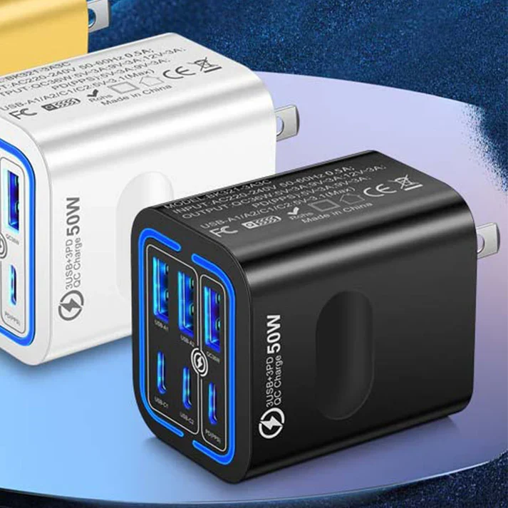 🎉 50W 6-Port USB C Wall Charger