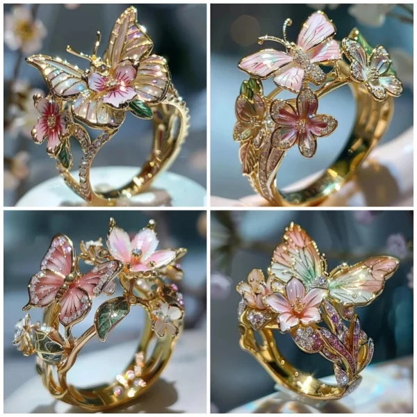 🔥🌸Butterfly Flower Ring🌸