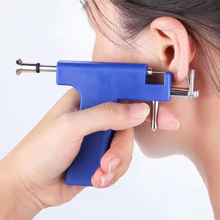 Painless Safety Ear Piercing Gun Set Ear Nose Navel Body Piercing Gun Kit