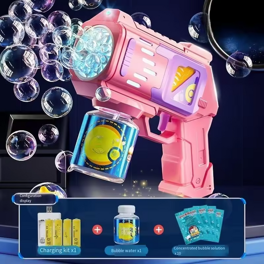 Outdoor Kids Toys Bubble Gun Machine With Light Toys Kids Bubble Gun For Kids And Adults Summer Camping Playing In Gartden