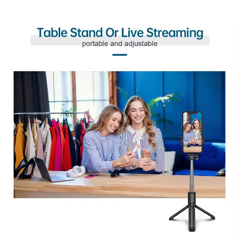 Mobile phone selfie stick selfie live Tripod Blue tooth Remote Wireless Selfi Stick Phone Holder Stand with Fill Light for Phone