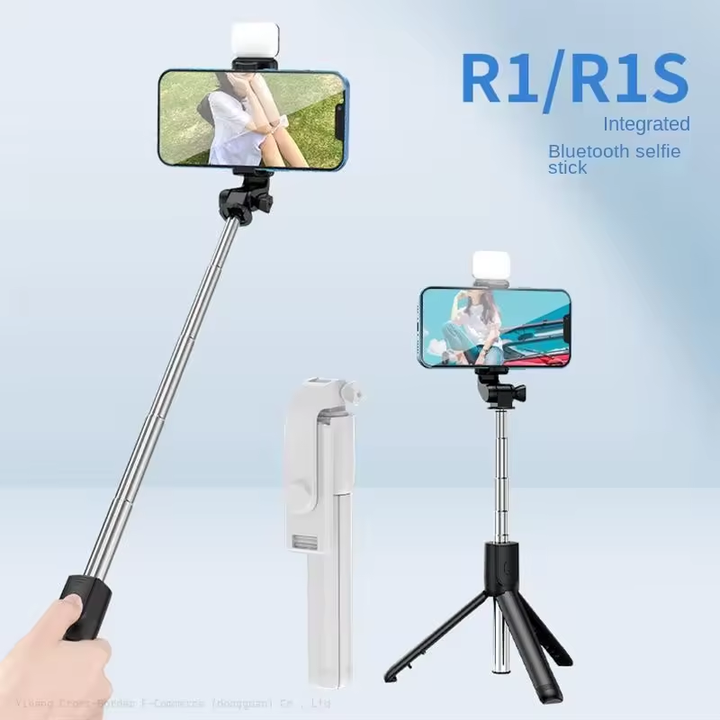 Mobile phone selfie stick selfie live Tripod Blue tooth Remote Wireless Selfi Stick Phone Holder Stand with Fill Light for Phone