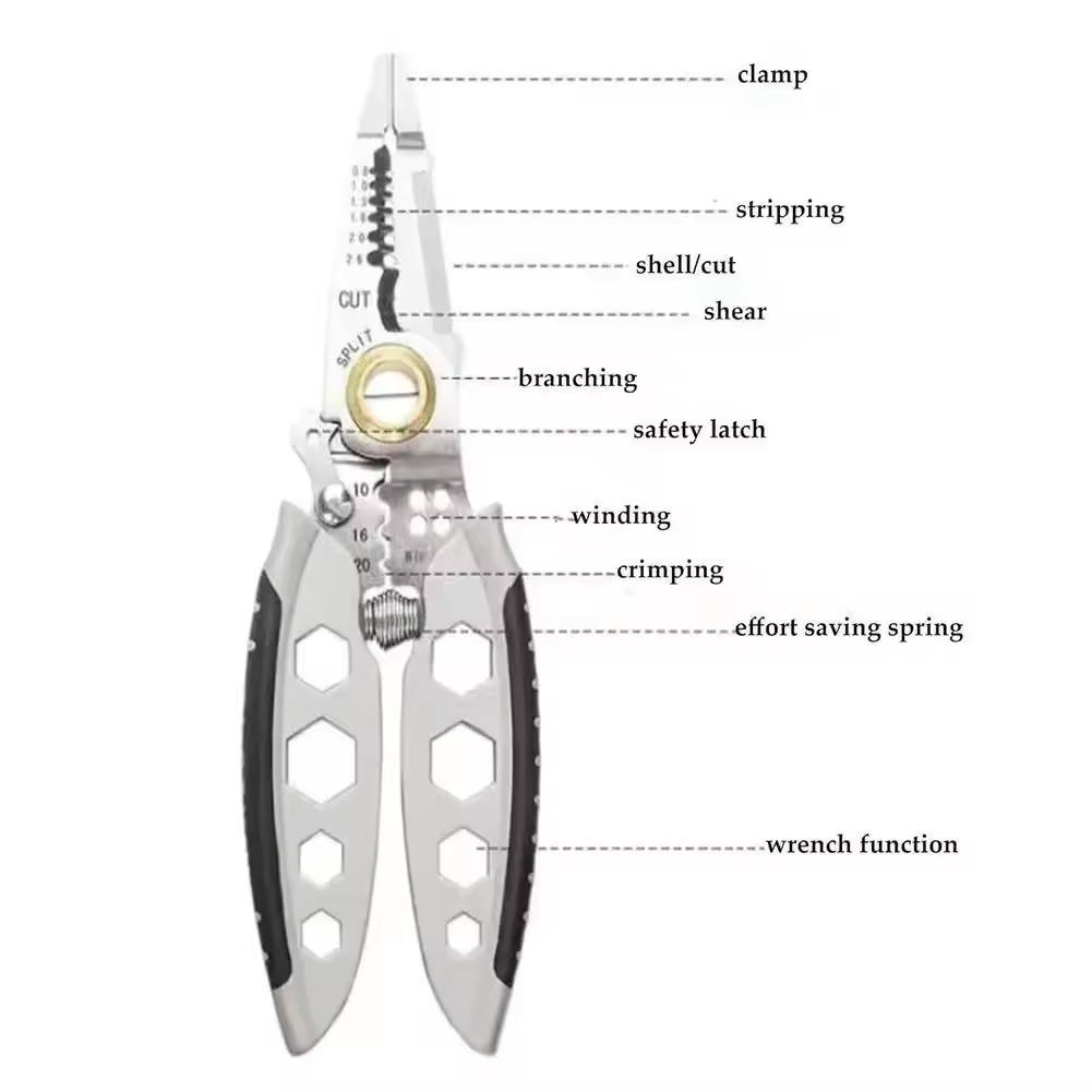 Multipurpose Wire Stripper Electrician Crimpe Pliers