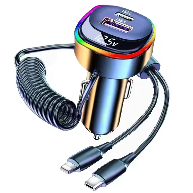 🚗 2024 New USB Car Charger - Portable 5-in-1 Fast Charging 🚗