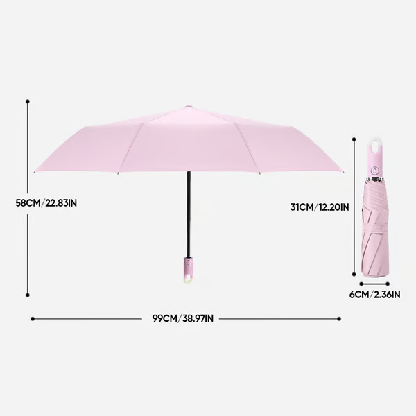 ☔ Three-Fold Self-Opening and Retracting Umbrella with Buckle ☔