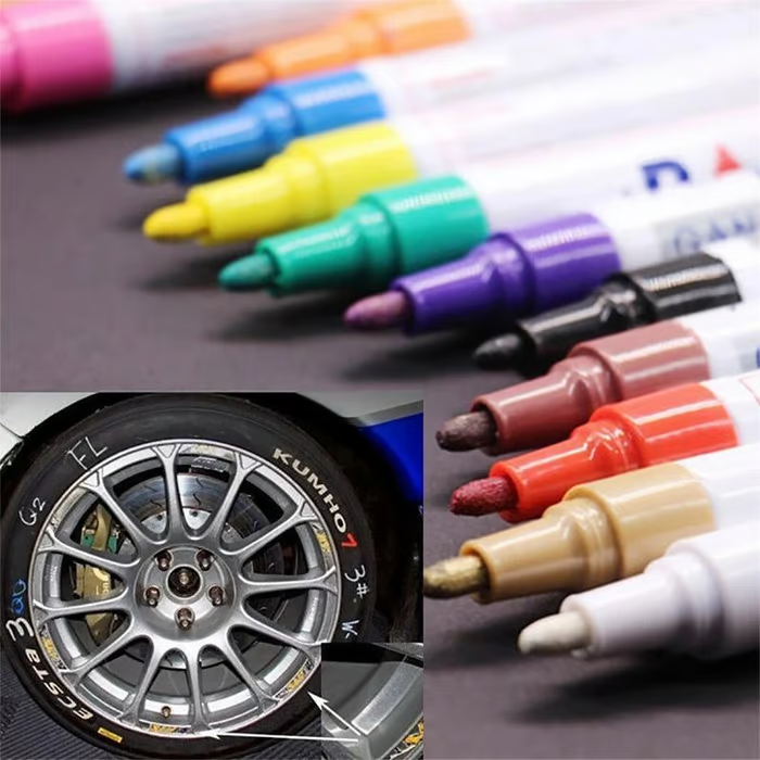 🚗 Waterproof Tire Paint Pen – 12 Colors Set 🚗