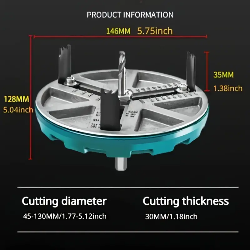 Adjustable punch saw tool for drilling（Sold for parts only, no power tools）