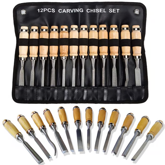 Woodworking carving knife carving chisel set（12 pcs）