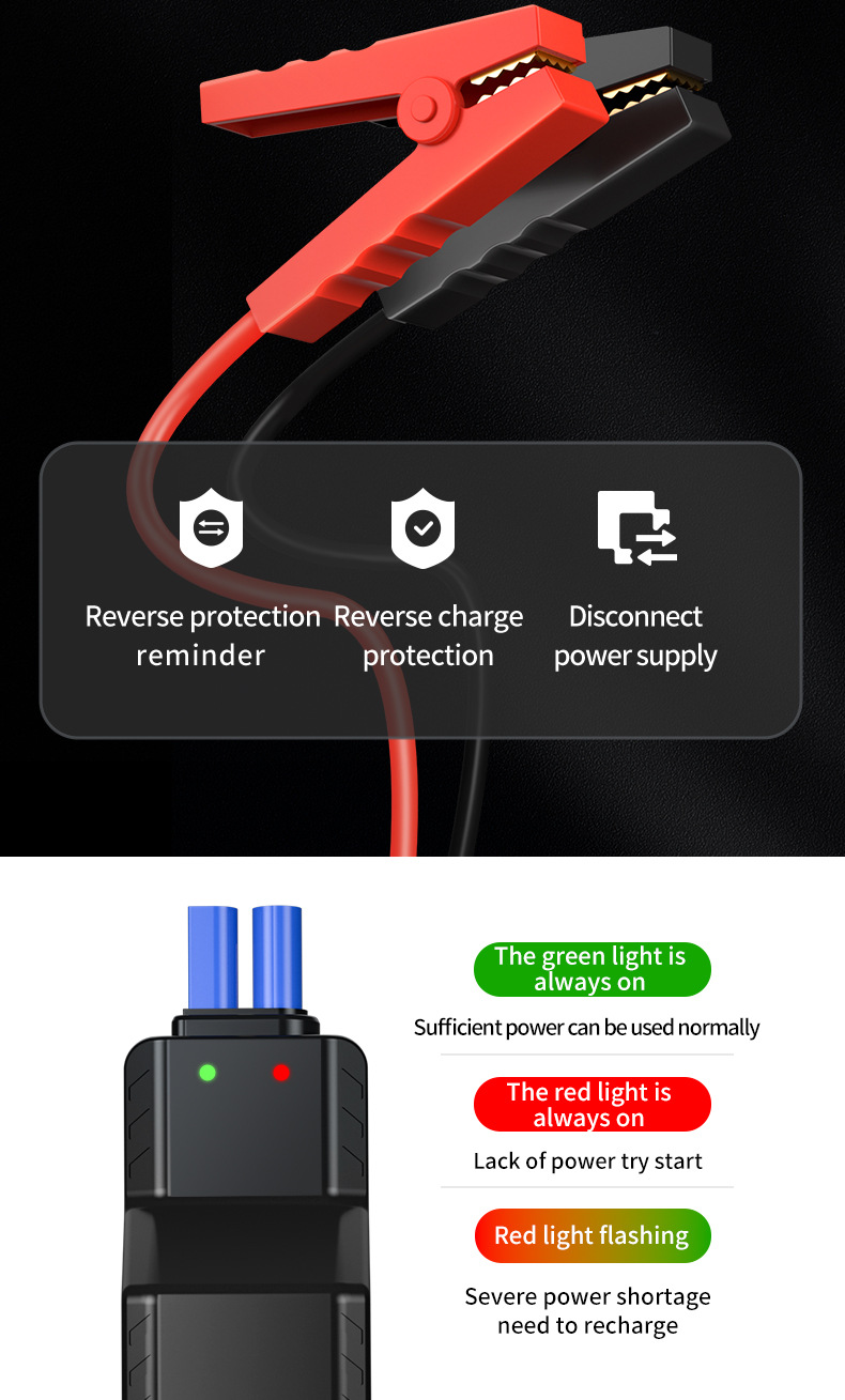 Car Emergency Starting Power Supply Car Gas Pump（Battery Plus 10400 mAh）