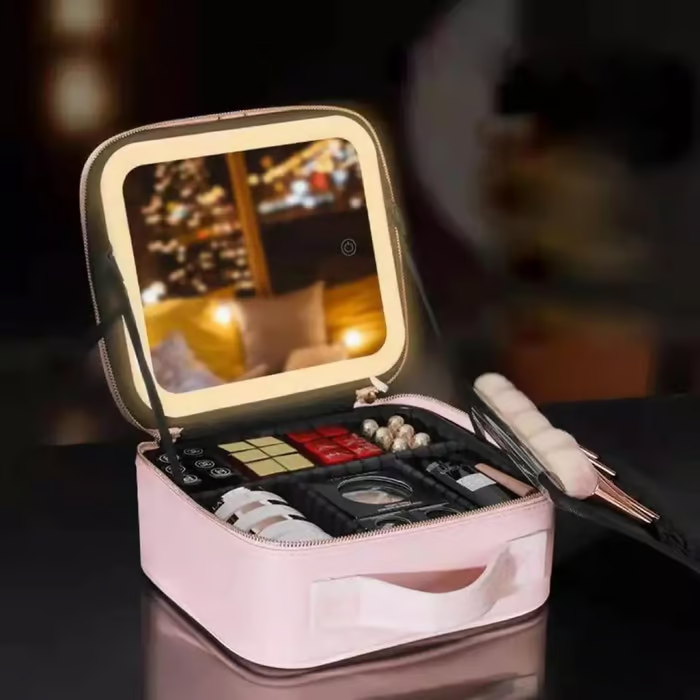 💄 Makeup Bag with LED Mirror 💡