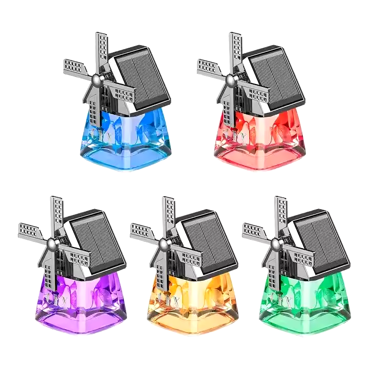 🌞 Car Solar Windmill Perfume Ornament 🌿