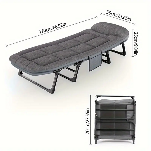 Adjustable portable folding bed