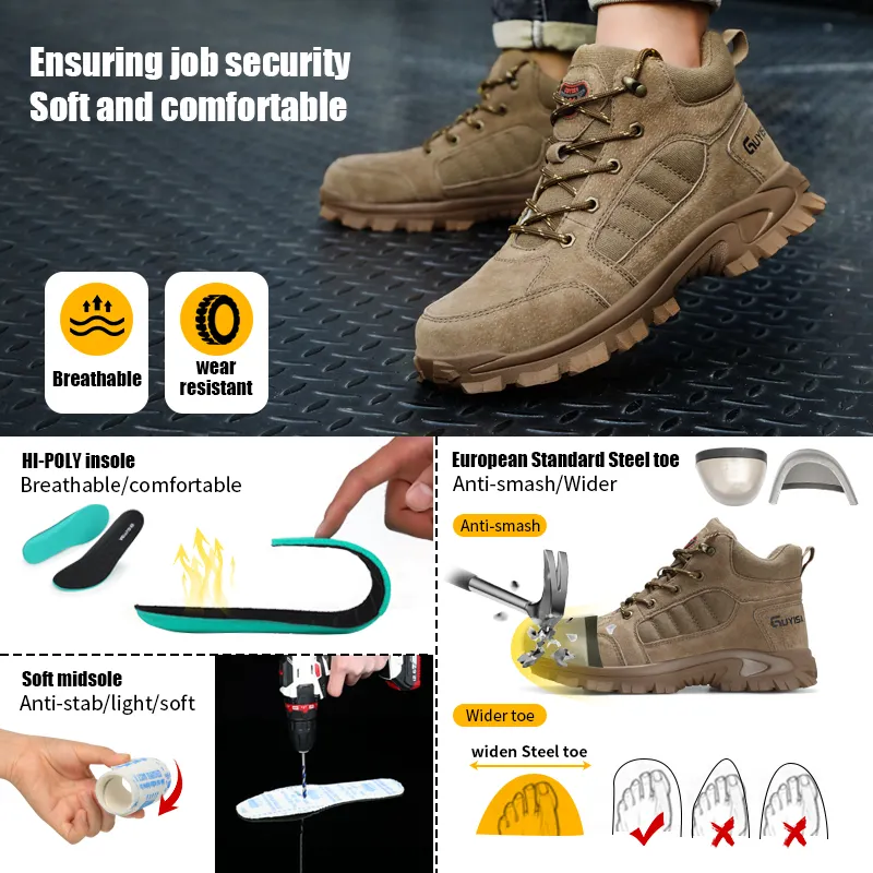 👷 Men’s High-Collar Anti-Impact Safety Shoes 👷