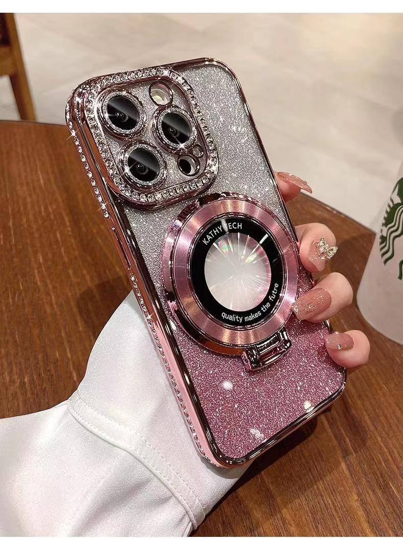 💝Glitter Diamond Magnetic Ring Holder Case for iPhone