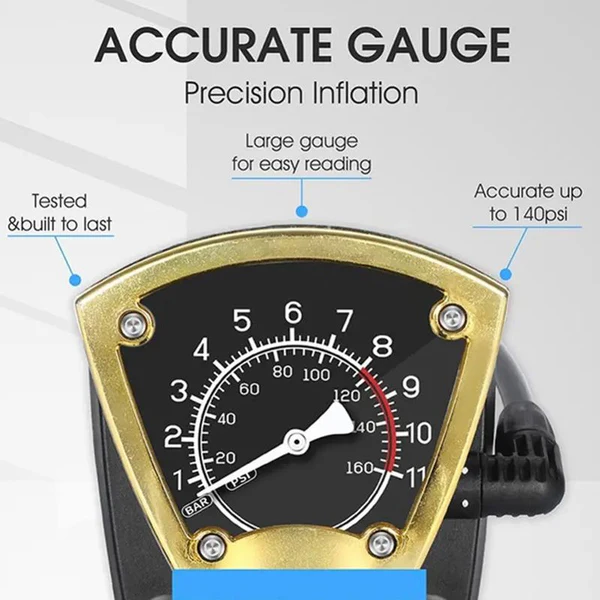 Air pump with pressure gauge