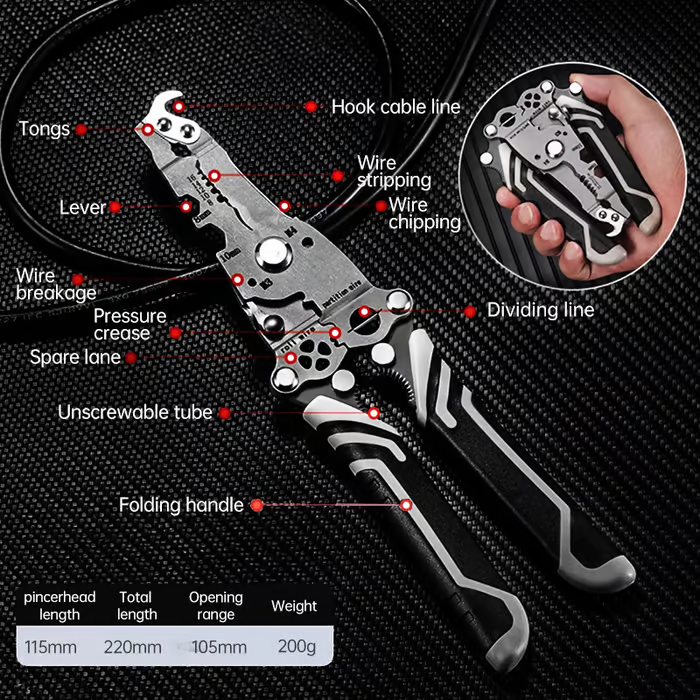 🔧 Multifunctional Folding Wire Stripper 🔧