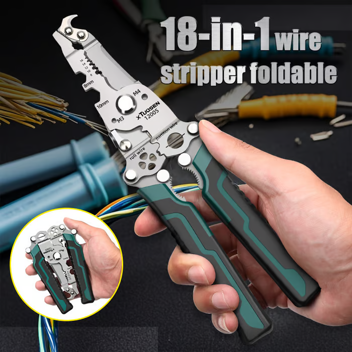 🔧 Multifunctional Folding Wire Stripper 🔧