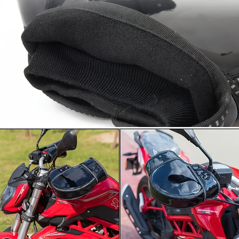 🏍️ Warm and rainproof handlebar covers for motorbikes 🌧️