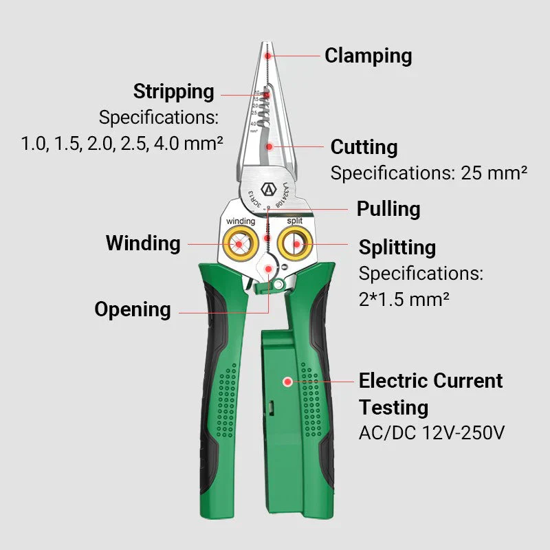 🔥8-in-1 multifunction wire tabisolier scissors with an electrical test