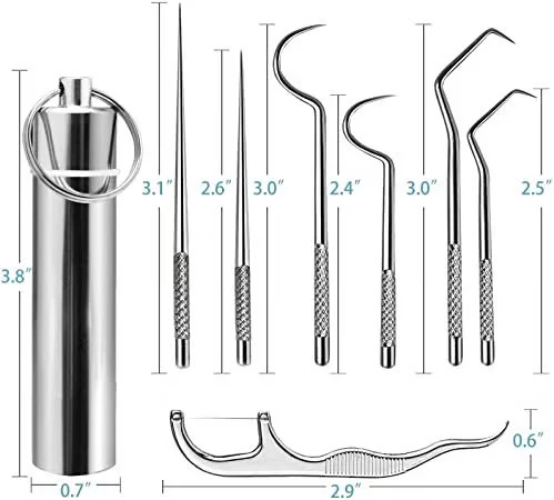 Stainless Steel Toothpick Set 7pcs