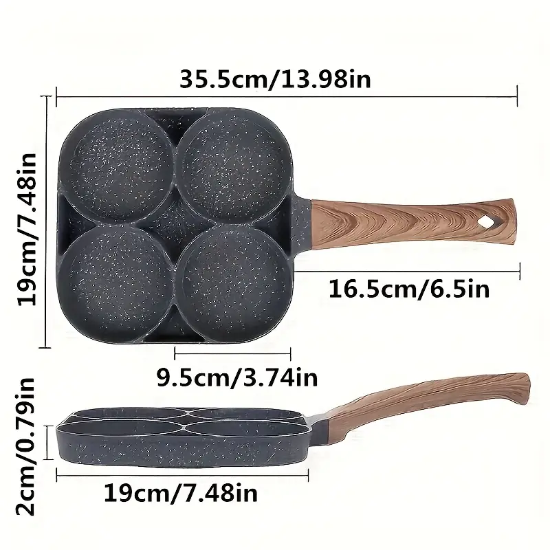 🍳 4-Hole Non-Stick Frying Pan