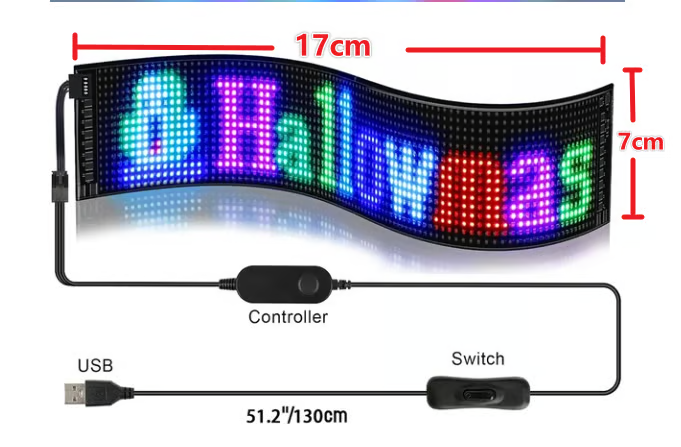 Ultra-thin flexible Bluetooth LED screen