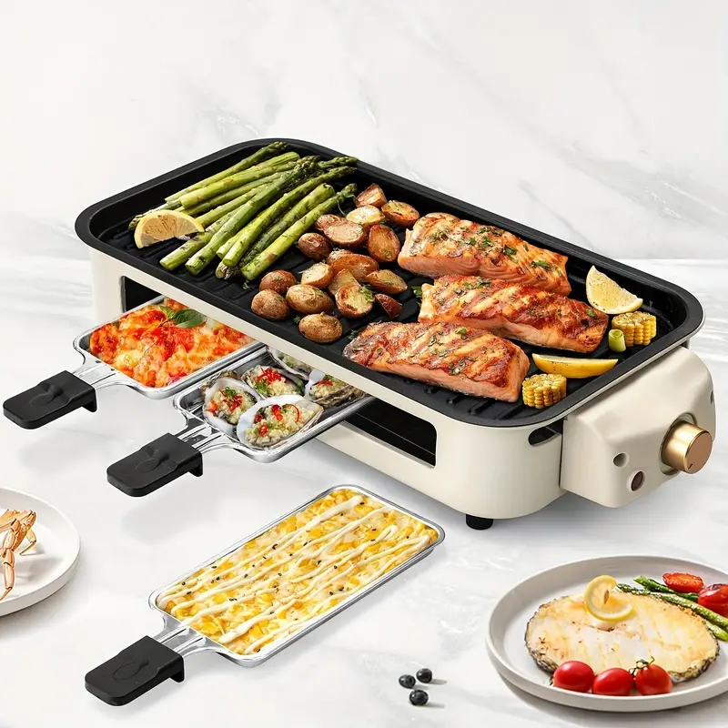 🔥 1500W Smokeless Electric Grill & Hot Pot Combo 🍲