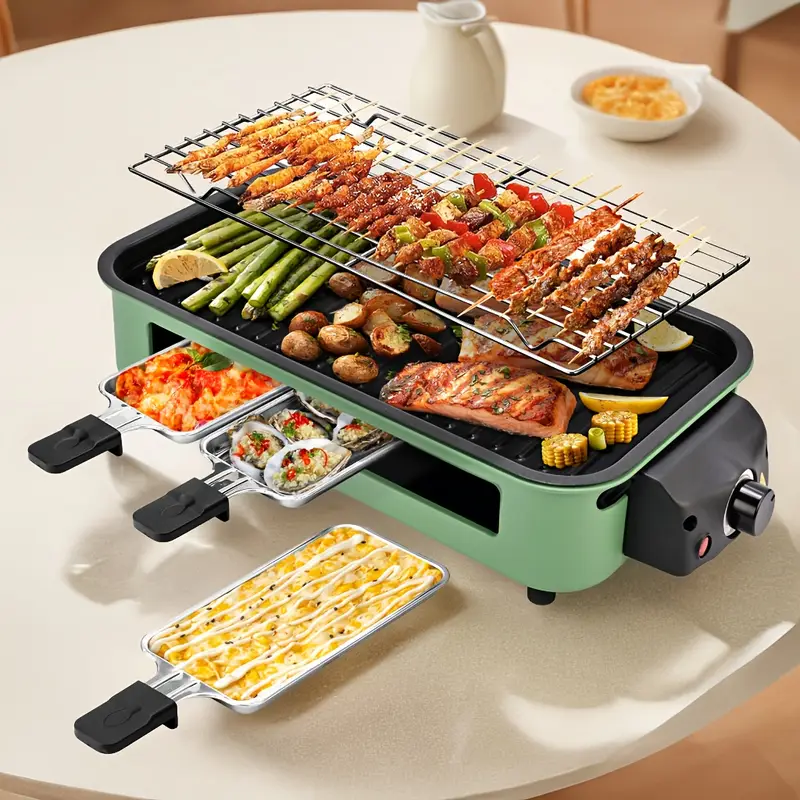 🔥 1500W Smokeless Electric Grill & Hot Pot Combo 🍲
