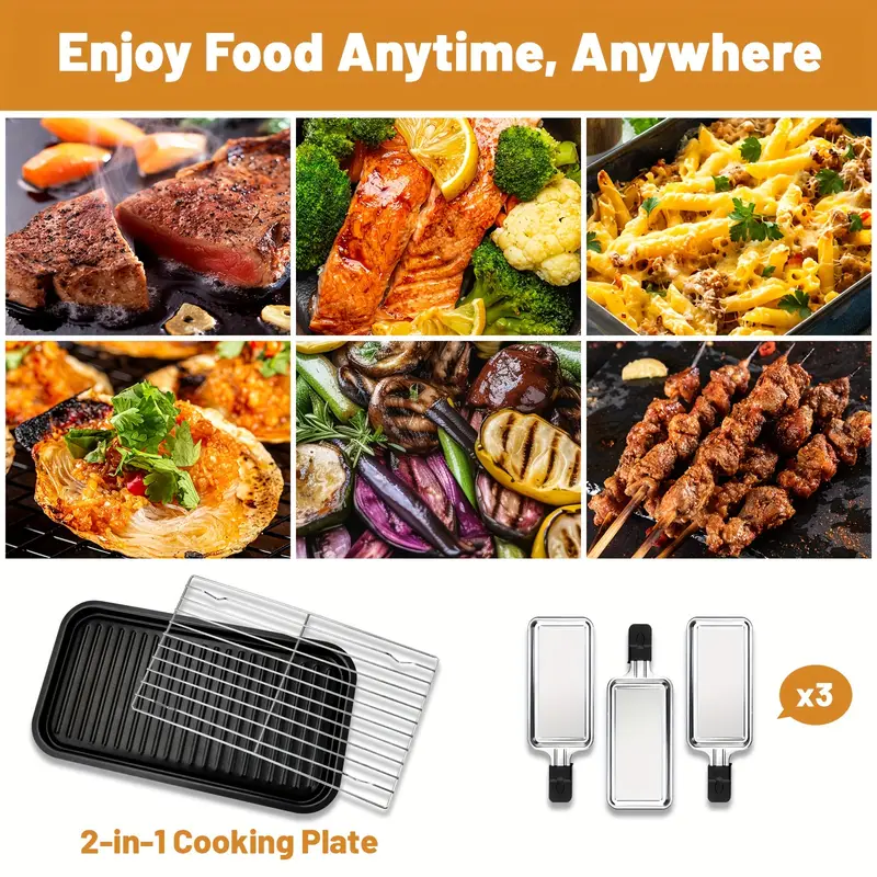 🔥 1500W Smokeless Electric Grill & Hot Pot Combo 🍲
