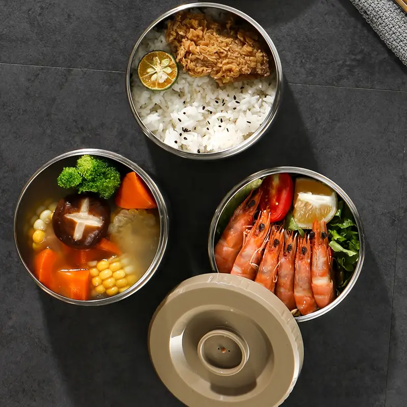 🍱 Layered Insulated Lunch Box – Keep Meals Fresh Anywhere! 🌡️