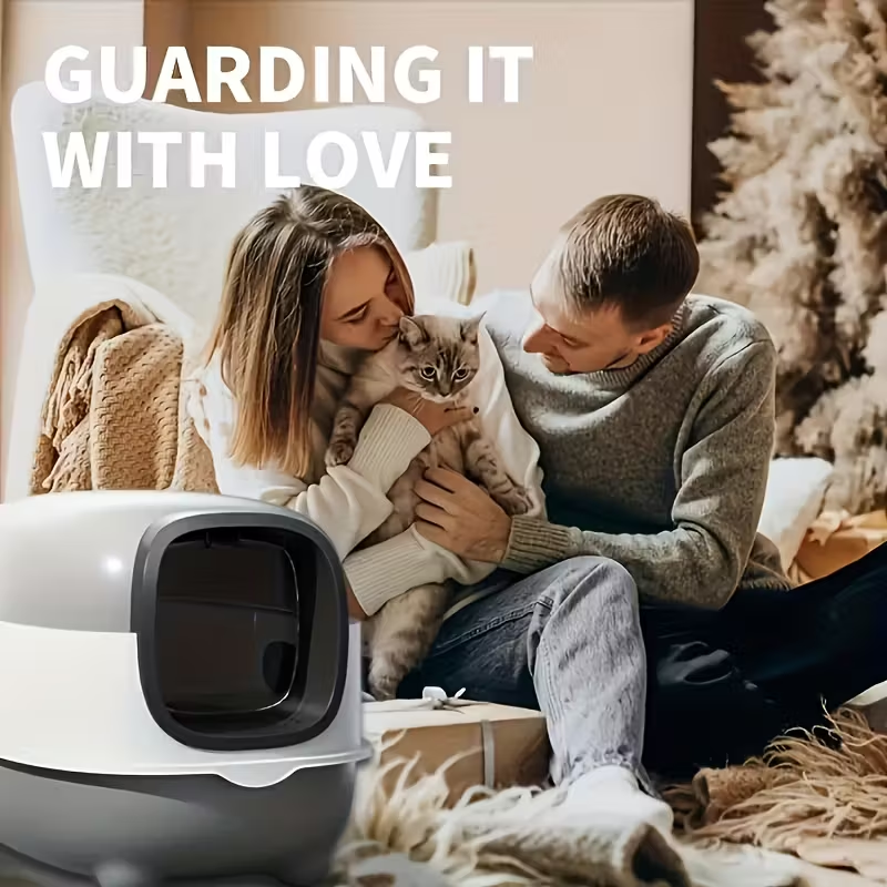 🐾 Large Fully Enclosed Cat Litter Box – Clean, Comfortable & Convenient! 😺