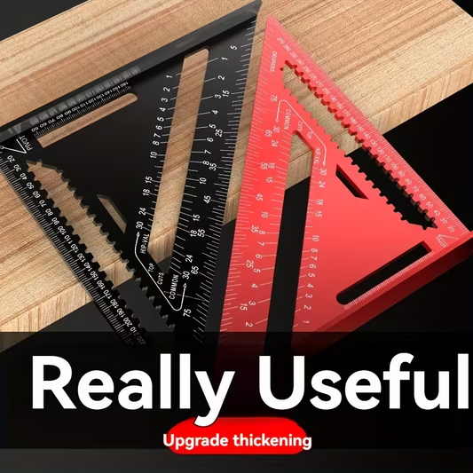 📏 १२-इन्च रातो एल्युमिनियम एलोय ट्रायङ्गल रूलर – प्रोफेशनल मापन र काठकामका लागि सटीक उपकरण! 🔧