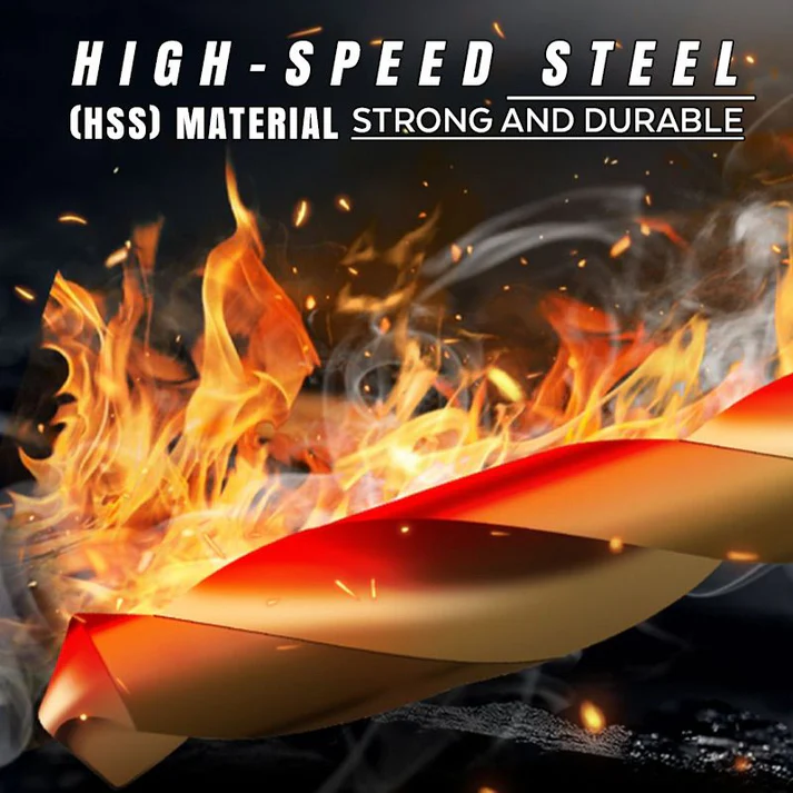 Titanium-plated high-speed steel drill bit set