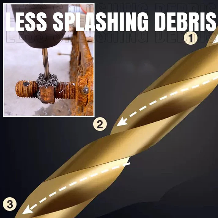 Titanium-plated high-speed steel drill bit set