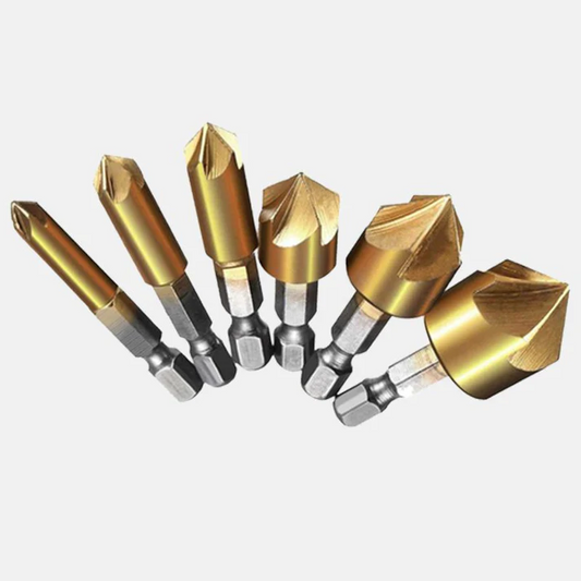 Titanium-coated Five-blade Countersink Drill Bits