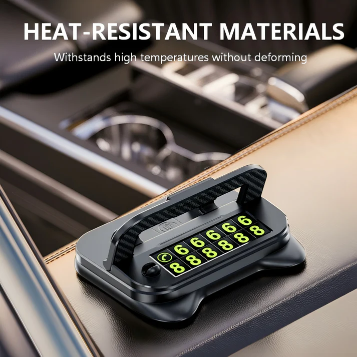 Car Dashboard Phone Holder with Parking Number
