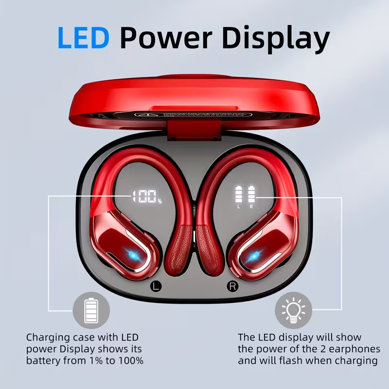 🎧🔥 Wireless Earbuds with Earhooks 🔥🎧