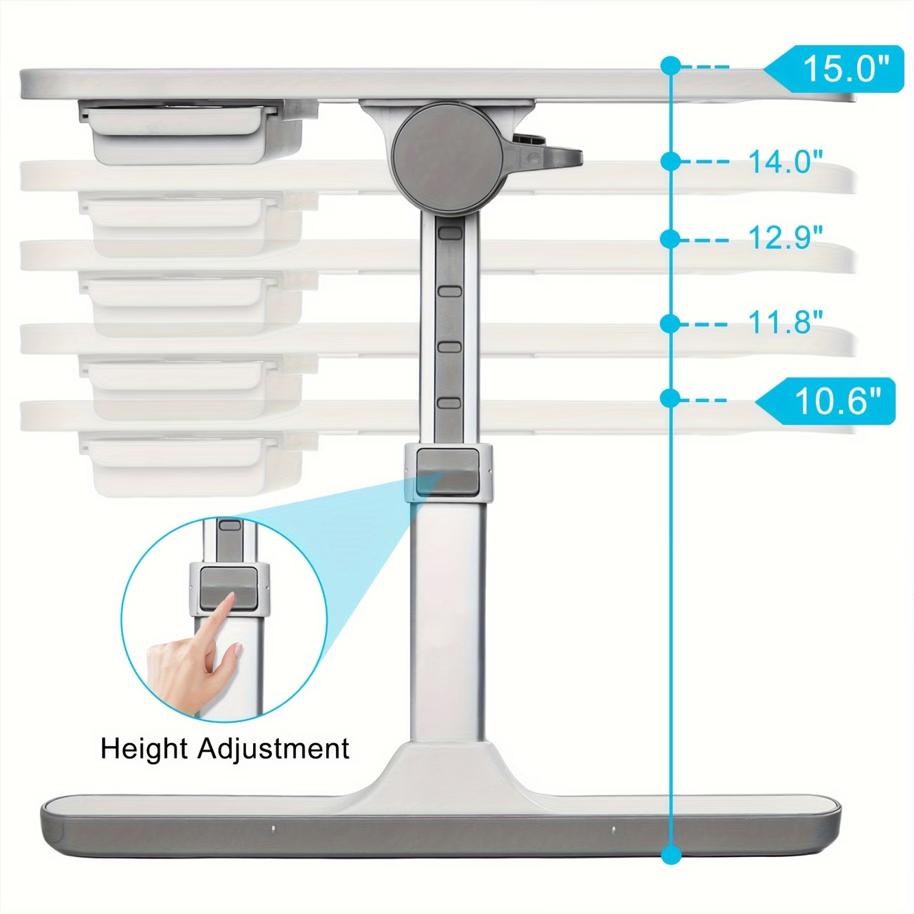 💻 Adjustable Lap Desk Bed Tray Table